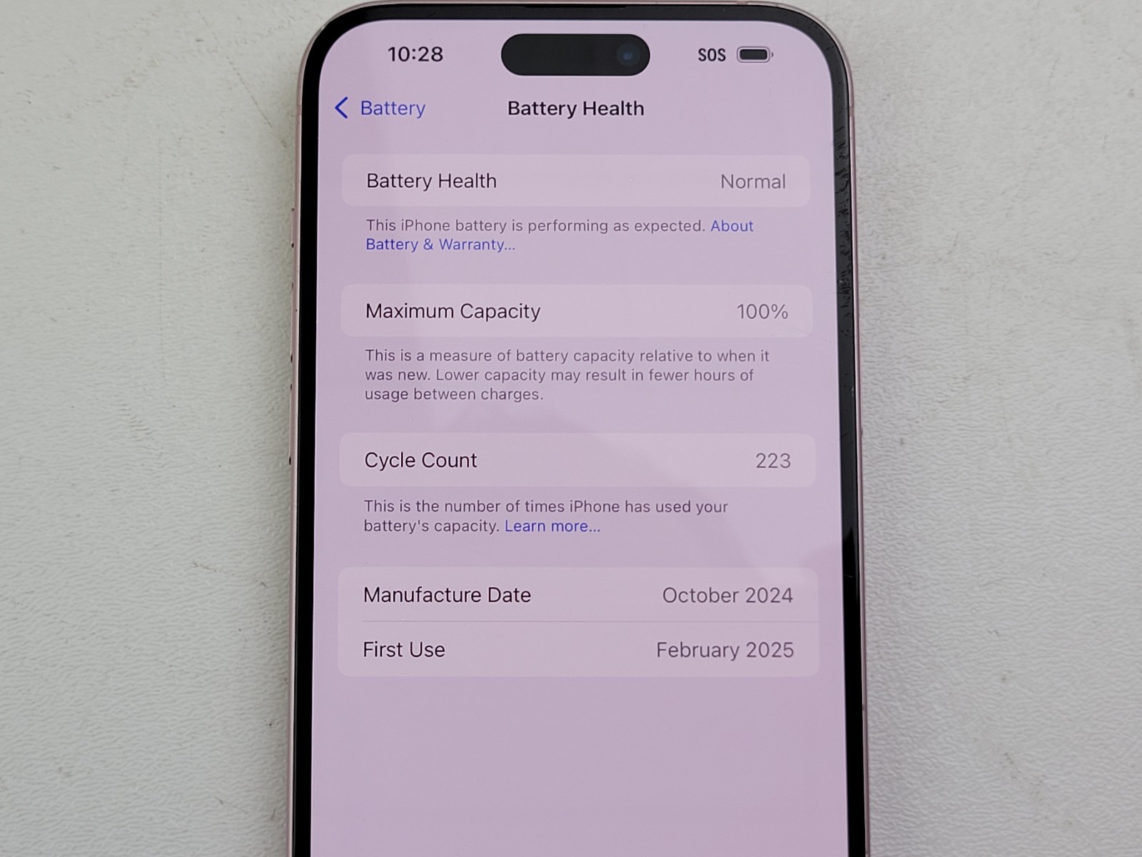 Apple iPhone 15 Plus (A2847) 128GB – Pink (Unlocked) – POOR CONDITION – H5221