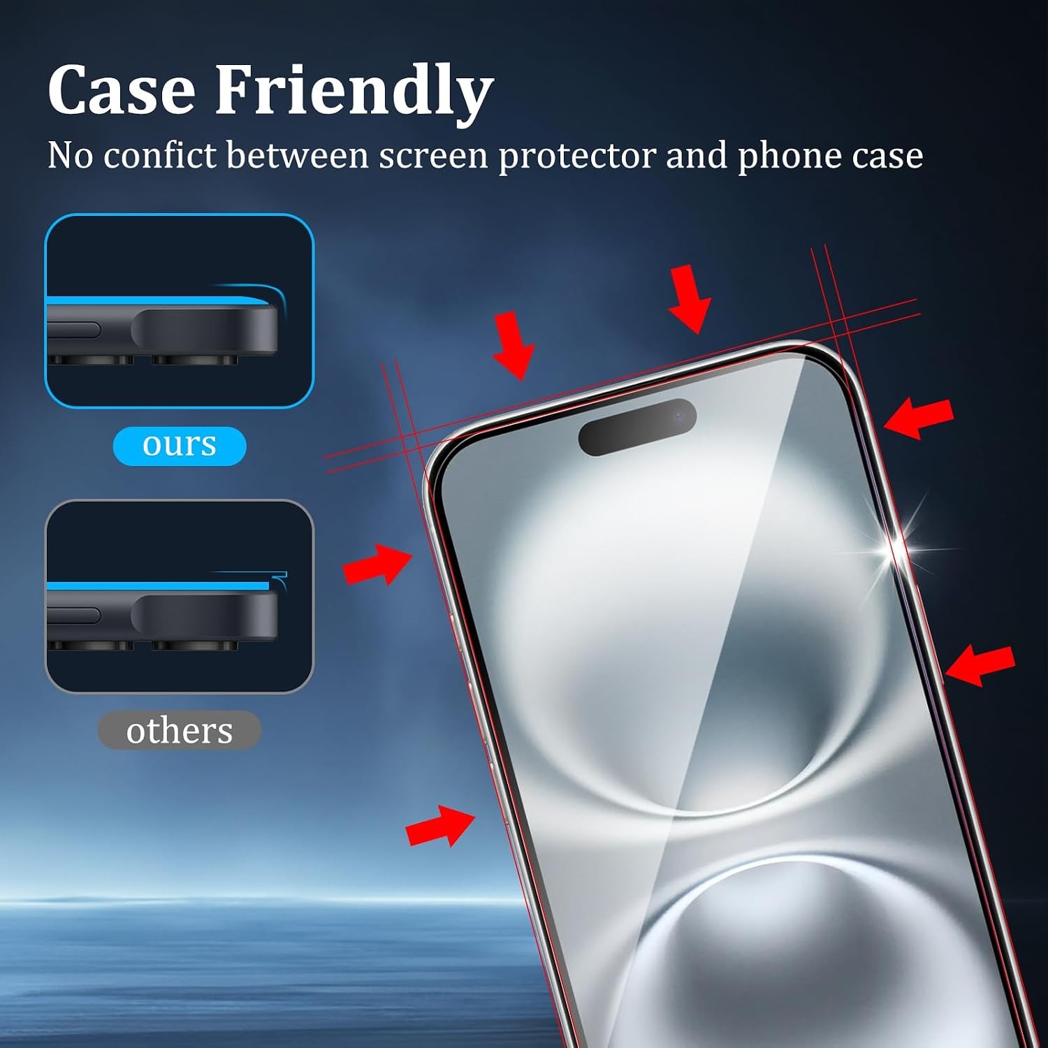 2PCS Screen Protector for iPhone 17 Tempered Glass Anti Scratch Bubble Free Case