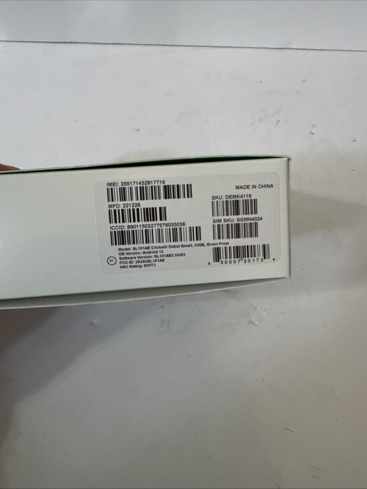 Cricket Debut Smart SL101AE 32GB Cricket Wireless Clean IMEI | Green