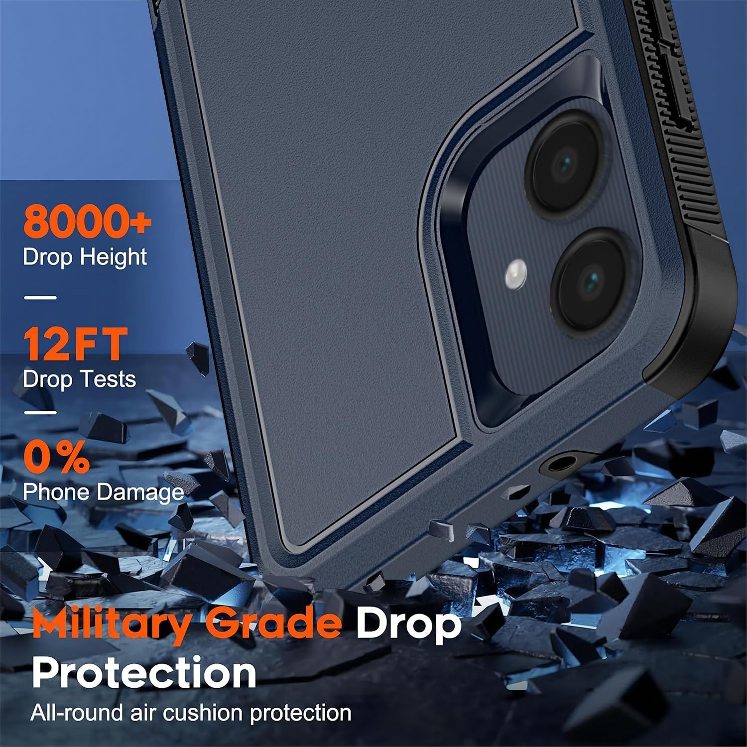 Heavy Duty Full-Body Shockproof Case for Samsung Galaxy A06 6.7″ – Blue