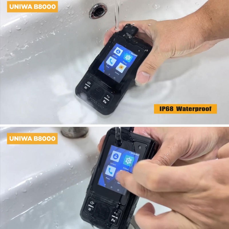 Global 4G LTE Android 8.1 Rugged Cell Phone Waterproof Outdoors UNIWA B8000