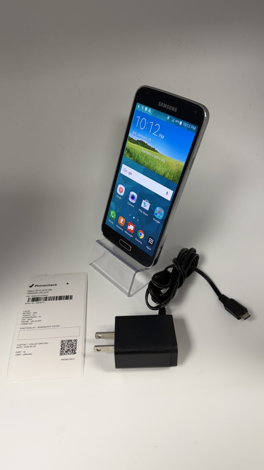 Samsung Galaxy S5 Smartphone Black 16GB Android 4G LTE SM-G900V Read Description
