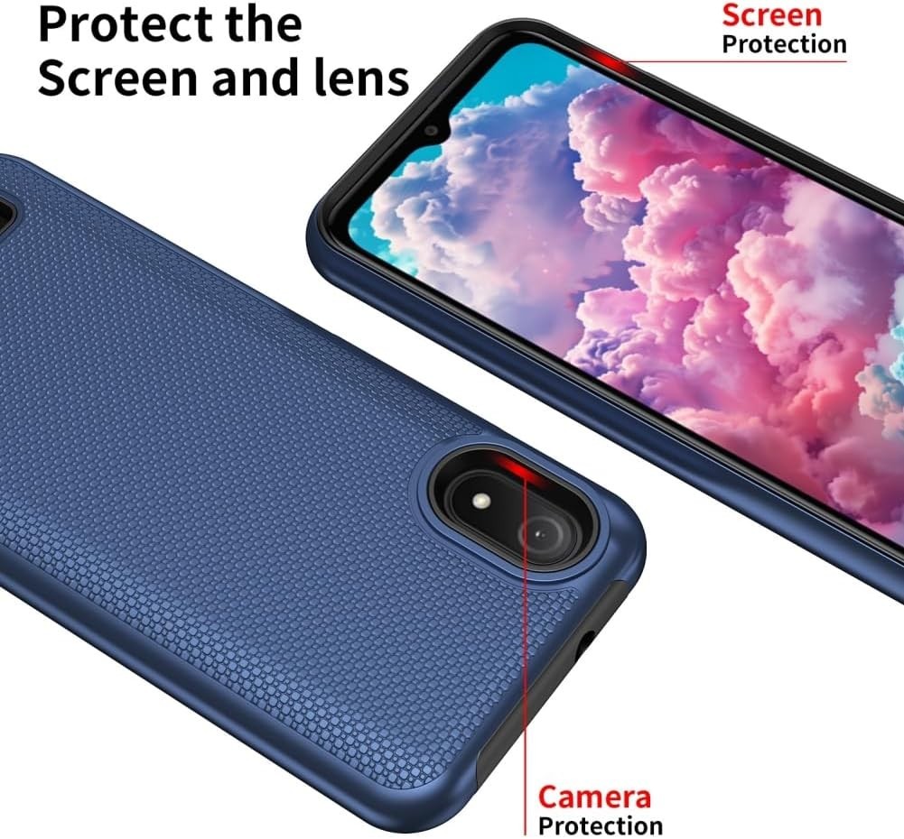Cloud Mobile Stratus C8 Phone Case with Screen Protector, Heavy Duty Cover