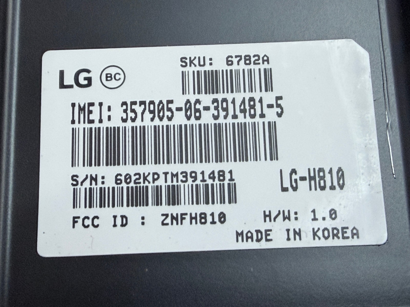 AT&T LG H811 G4 Android 4G LTE Smart Phone / GOOD LCD / BAD SOFTWARE