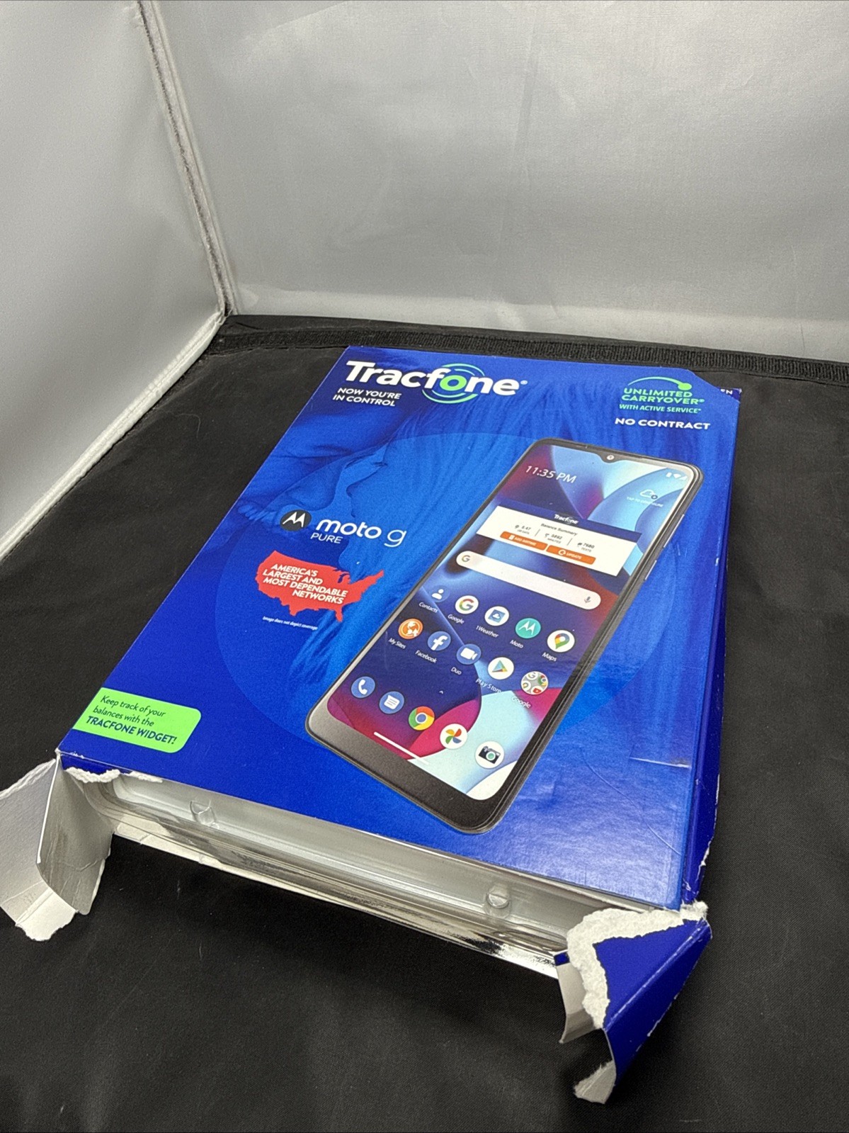 NEW SEALED Motorola Moto G Pure XT2163DL 32GB Deep Indigo TracFone CELL Phone