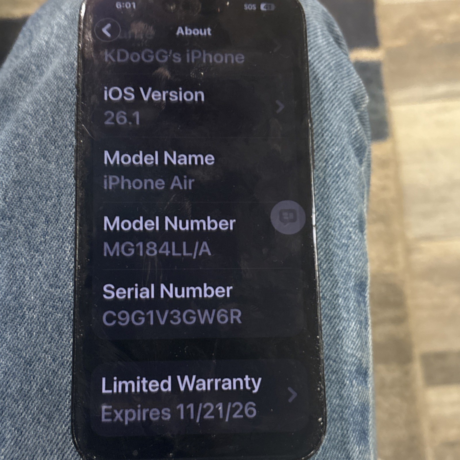 Apple iPhone 17 Air 256GB Black Unlocked 6.7in 8GB RAM 12MP