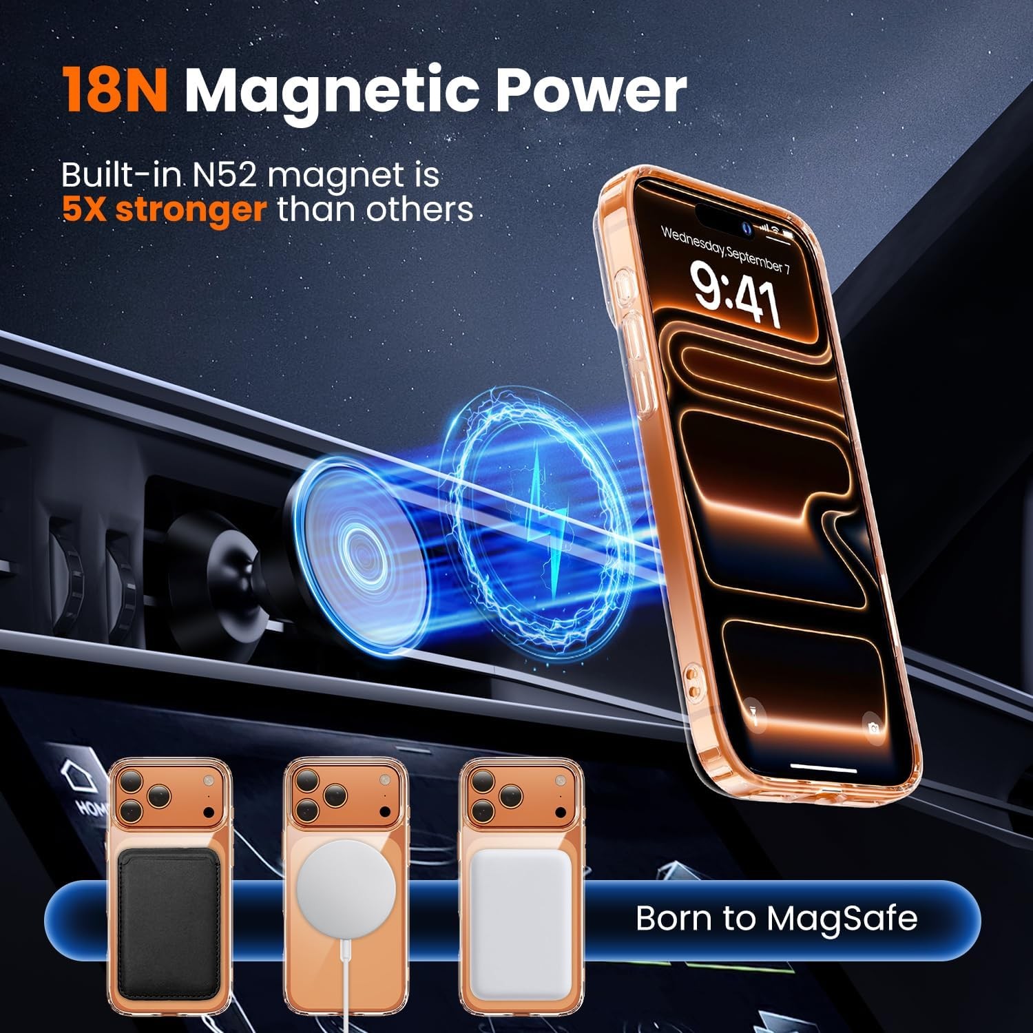 Clear 3 in 1 Case for iPhone 17 Pro Max, Military-Grade, Screen & Lens Protector