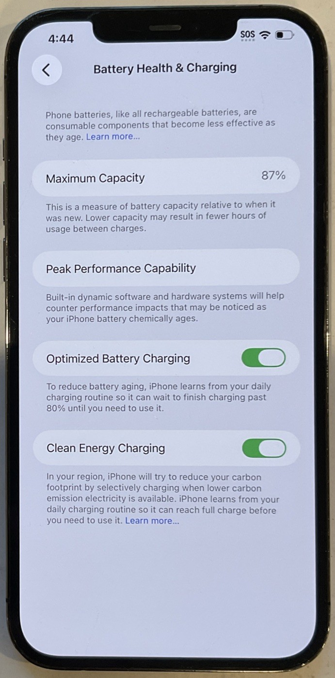 USED GSM UNLOCKED, GRAPHITE iPhone 12 PRO MAX, 256GB A2342 MG9F3LL/A FOR REPAIR