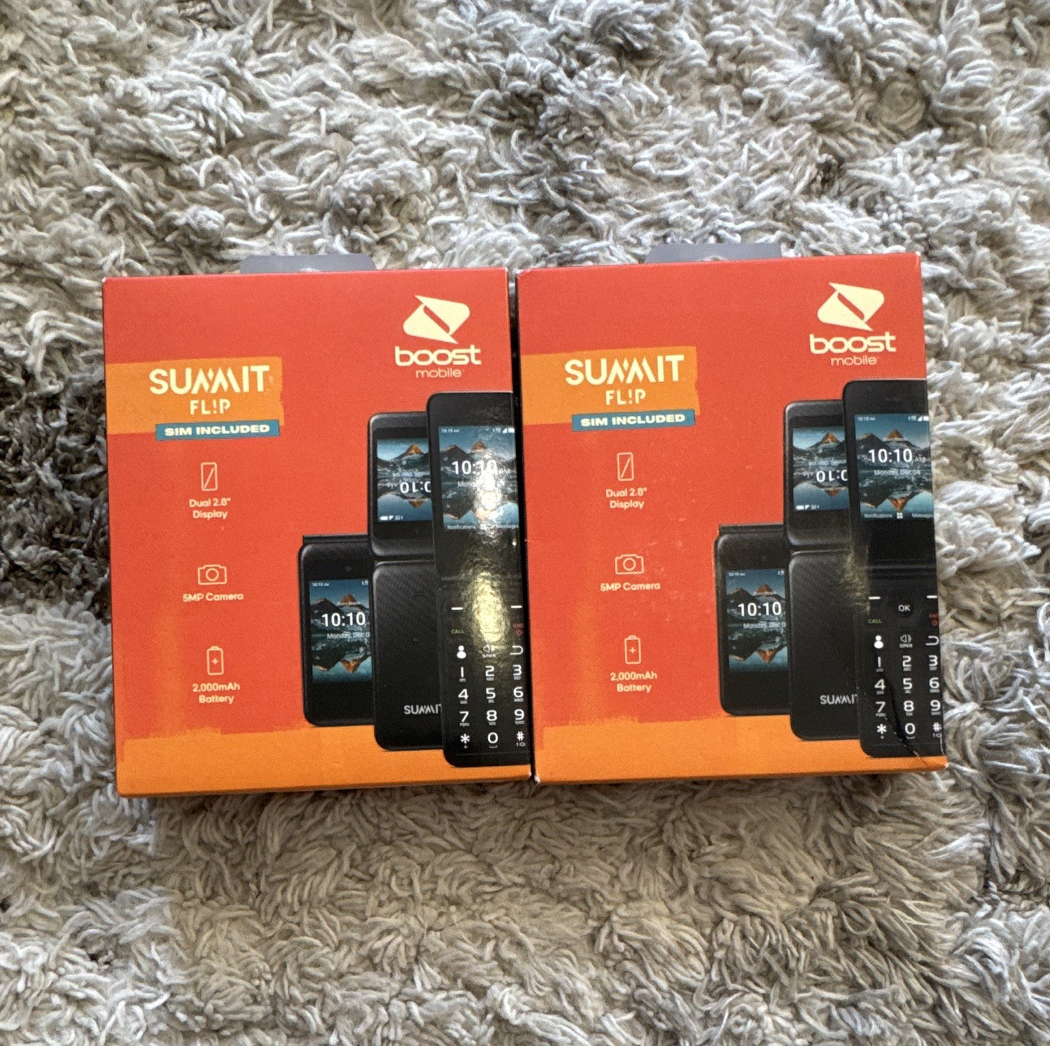 Boost Mobile Summit Flip Black 2.8in 5MP LTE 4G Bluetooth Dual Display