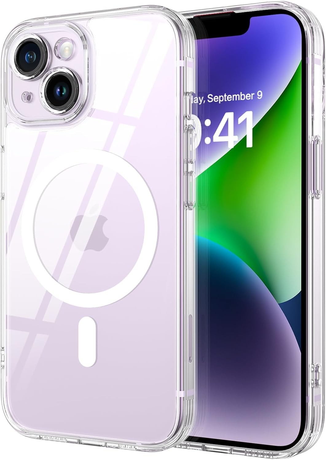 iPhone 14 6.1-Inch Magnetic Upgraded Full Camera Protection Slim Rugged Phone Co