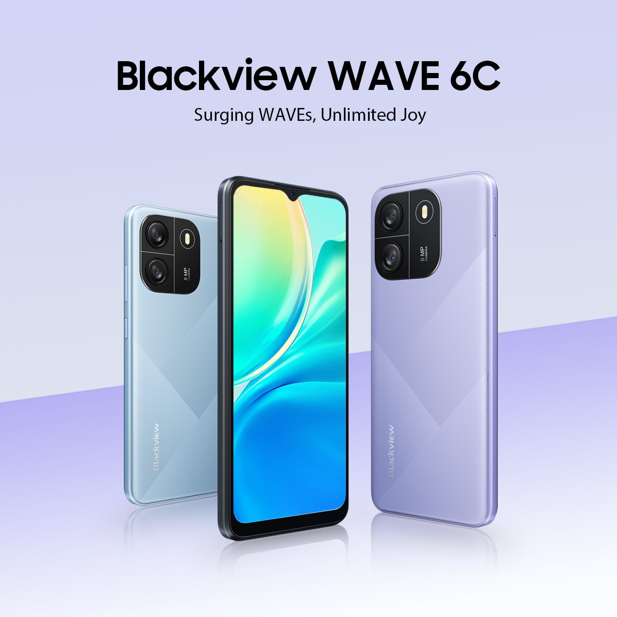 Blackview WAVE 6C 4G Smartphone 4GB+32GB 6.5″ Android 13 5100mAh Face Unlocked