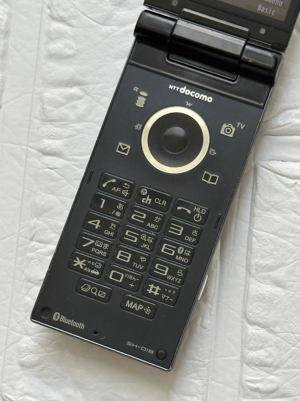 SHARP SH-01B Black Japanese Flip Phone DOCOMO FOMA Keitai Garakei Retro