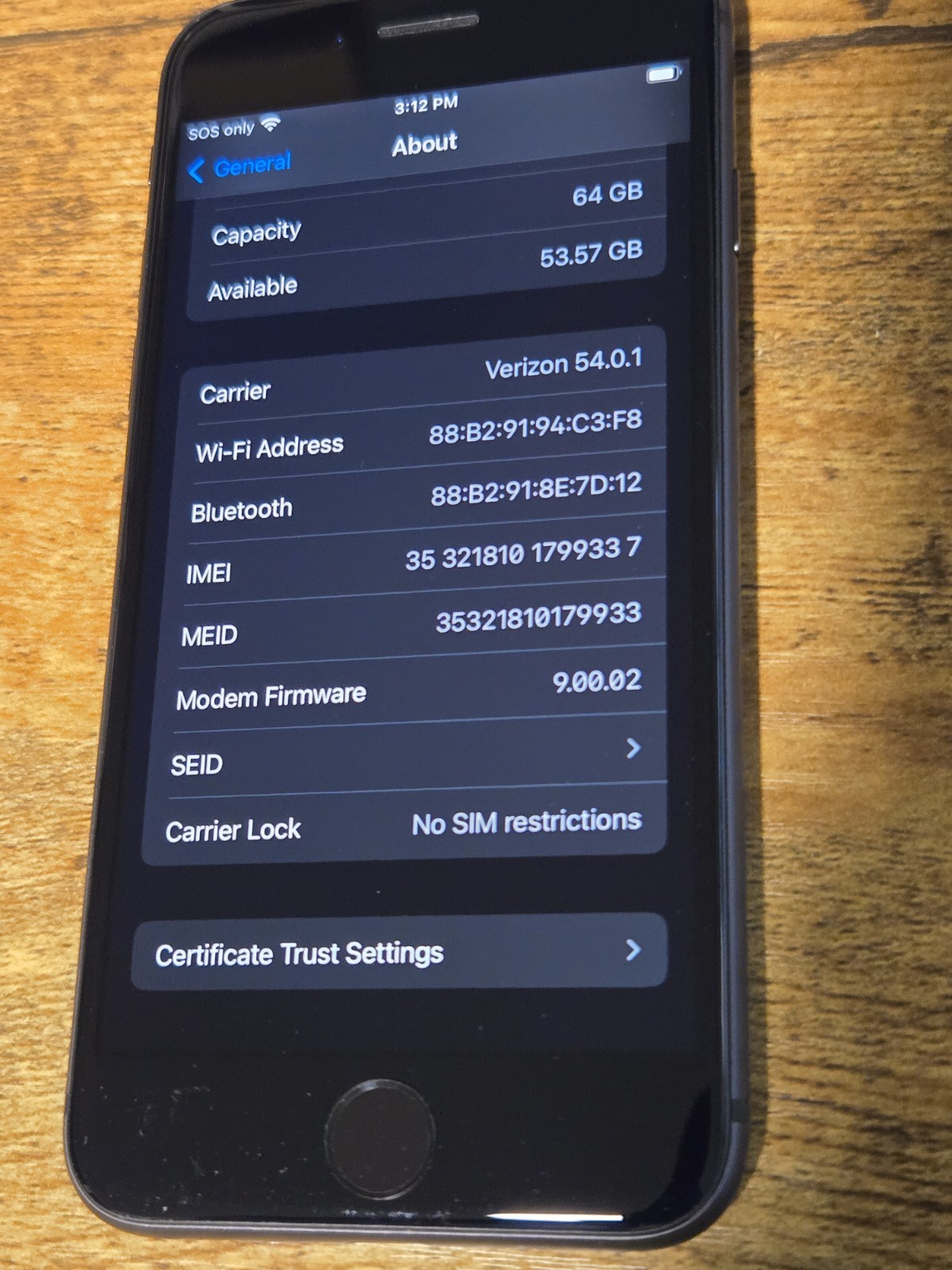 Apple iPhone 8 – 64GB – Space Gray (Unlocked) Battery 88%
