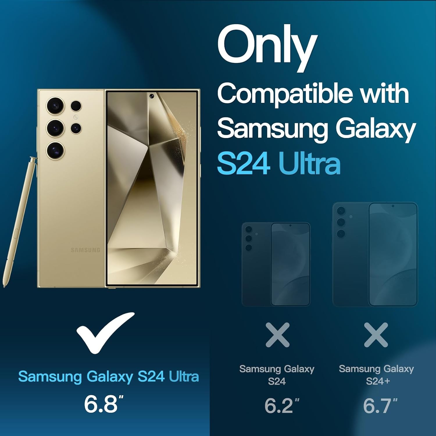 3PCS Screen Protector for Samsung Galaxy S24 Ultra 5G 6.8 Inch HD Clear Flexible