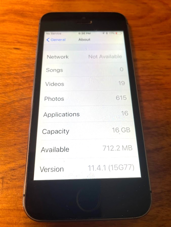 Apple iPhone 5s Space gray 16GB Model A1533 Unlocked