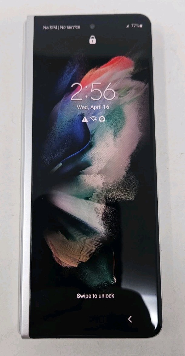 Samsung Galaxy Z Fold 3 5G Silver Internal Screen Not Working PARTS SM-F926U1