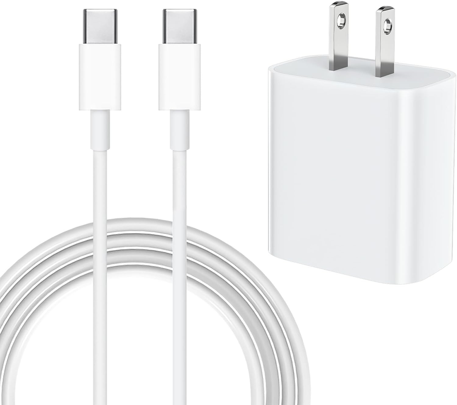20W USB-C Fast Charger Block for iPhone 16/15 Pro Max with 6FT Cable