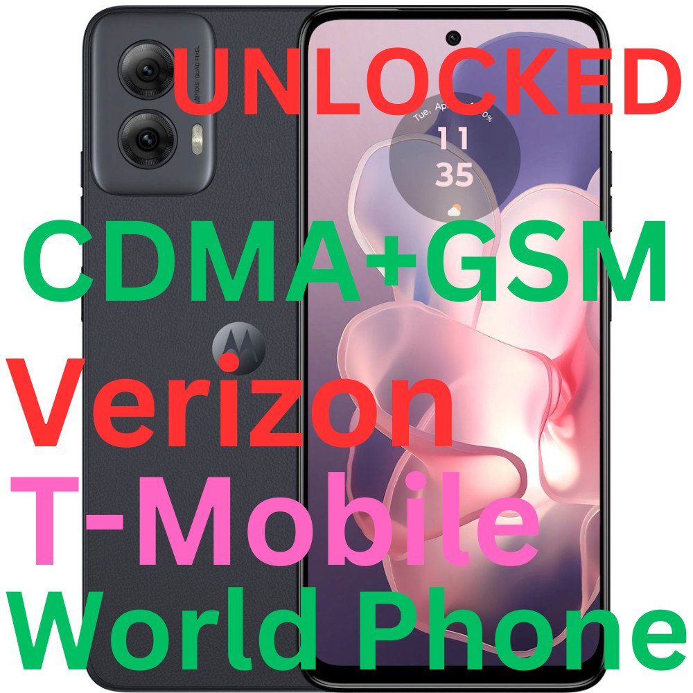 UNLOCKED NEW MOTO G POWER 5G 2024 6.5″ GSM CDMA LTE 128GB ANDROID 14 SMARTPHONE