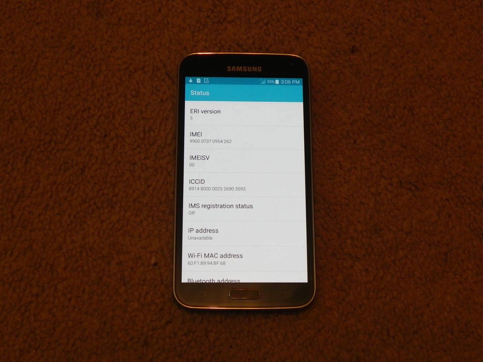 Samsung Galaxy S5 SM G900V UD 16GB Smartphone Black in Original Box