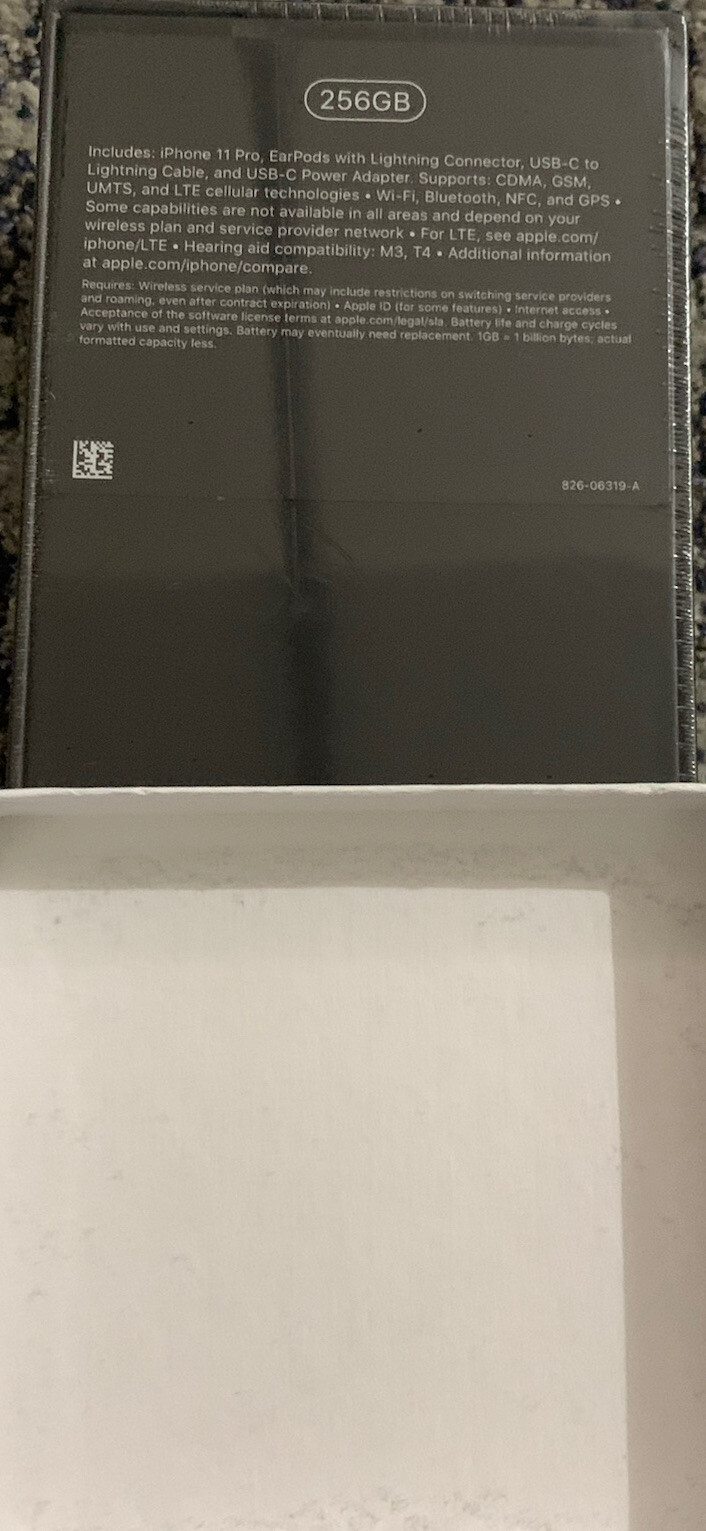Genuine OEM Apple iPhone 11 Pro – 256GB – Space Gray (AT&T) A2160 (CDMA + GSM)