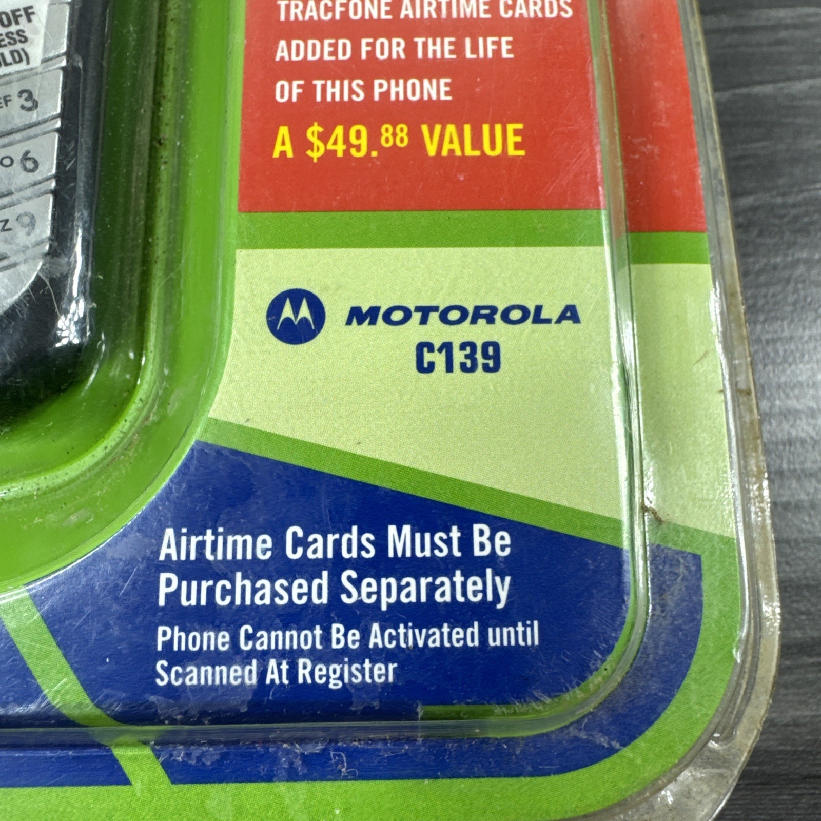 New Motorola C Series C139 – Black/Silver TracFone Cellular Phone Still Sealed