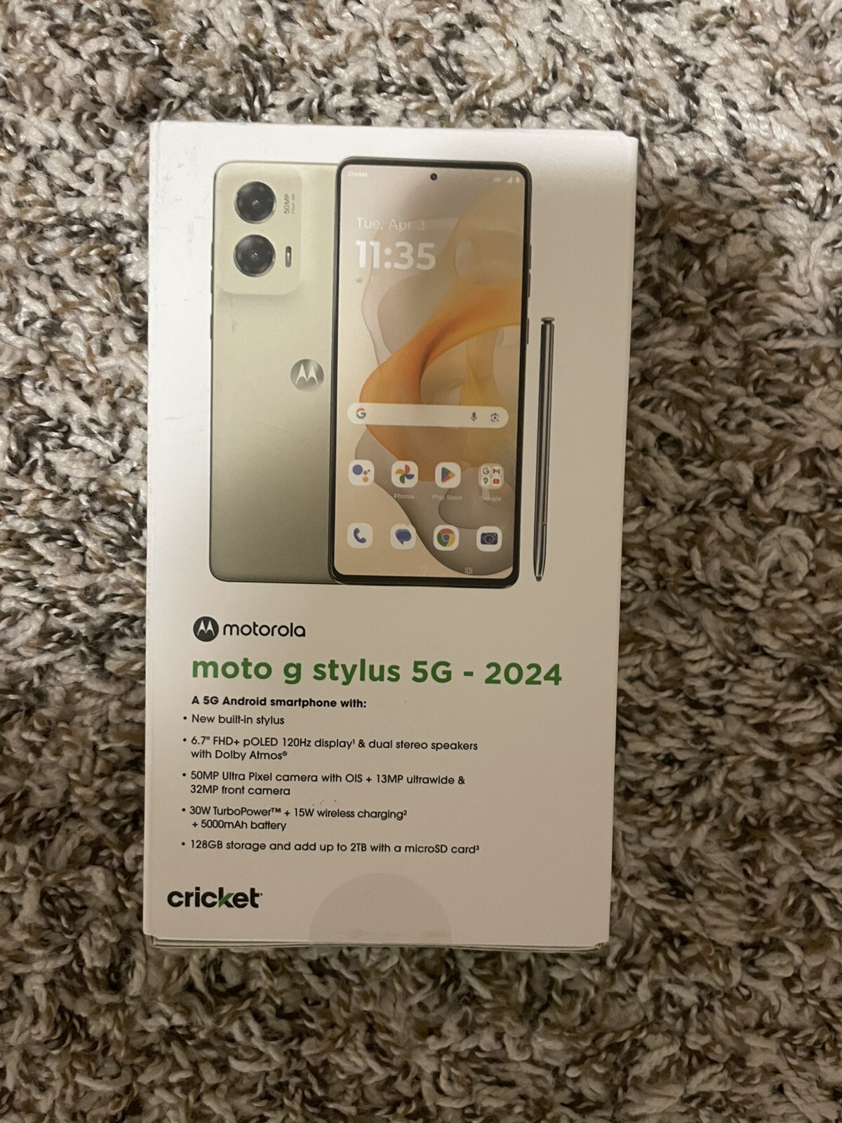Motorola Moto G Stylus 5G 2024 – 128GB – Caramel Latte (Cricket Wireless)