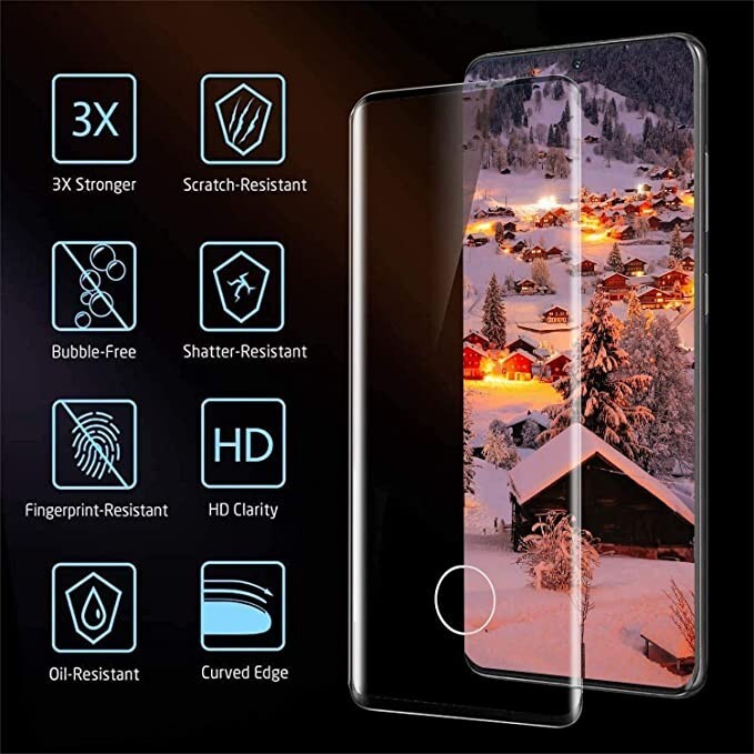 4in1 Tempered Glass for Galaxy Note 10 Plus, Screen and Camera Lens Protector